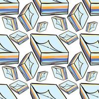 Sticky notes pattern, illustration, vector on white background