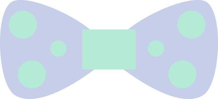 Purple bow with green dots, illustration, vector, on a white background. vector