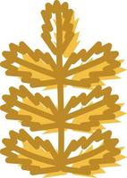 Compound yellow leaf, illustration, on a white background. vector