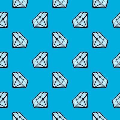 Shiny diamond,seamless pattern on white background.