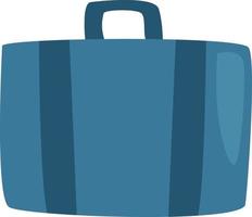 Blue suitcase, illustration, vector, on a white background. vector