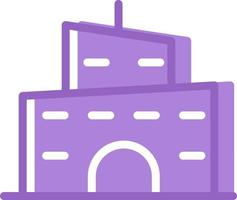 Purple building with small windows, illustration, vector, on a white background. vector