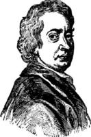 john dryden, ilustración de la vendimia vector