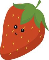 Fresh strawberry, illustration, vector on white background.