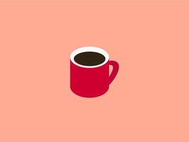 Cup of coffee, illustration, vector on white background.