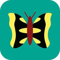 Elegant black and yellow butterfly, illustration, vector, on a white background. vector