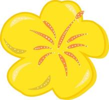 Yellow flower, illustration, vector on white background.