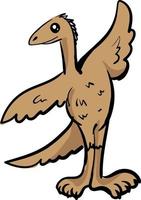 Cute archaeopteryx, illustration, vector on white background.