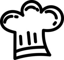 Chefs hat, illustration, vector on white background.