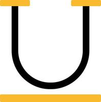 Underline icon, illustration, vector on a white background.