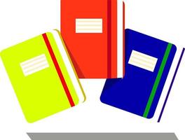 Notebooks, illustration, vector on white background.