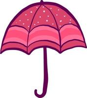 Pink umbrella, illustration, vector on white background