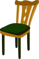 Kitchen chair, illustration, vector on white background.