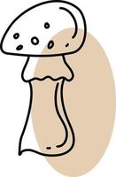 Brown cap boletus mushroom, illustration, vector on a white background