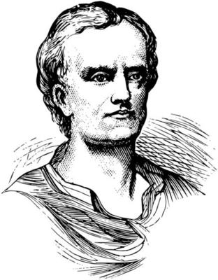 Caucasian has a projection, vintage engraving.