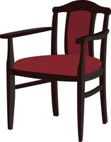 Red chair, illustration, vector on white background.