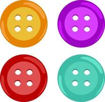 Cute buttons, illustration, vector on white background