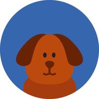 Brown dog, illustration, vector on a white background.