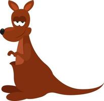 Smiling kangaroo,illustration,vector on white background vector