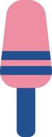 Old pink microphone, illustration, on a white background. vector