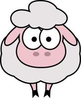 White sheep, illustration, on a white background. vector