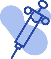 Medical syringe, illustration, vector on a white background.