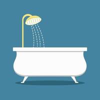 Bath, illustration, vector on white background.