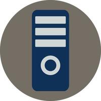 Computer system unit, illustration, vector on a white background.