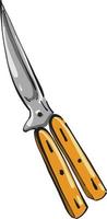 Garden scissors, illustration, vector on white background.