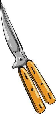 Garden scissors, illustration, vector on white background.
