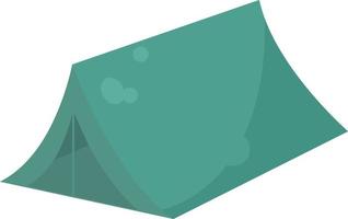 Green tent, illustration, vector on white background