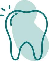 Fixed tooth, illustration, vector, on a white background. vector