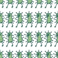 Green sad corona virus, illustration, vector on white background