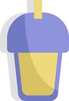 Juice in cup, illustration, vector on a white background.