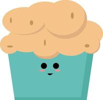 Cupcake, illustration, vector on white background.