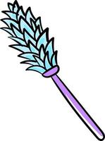 Blue duster, illustration, vector on white background