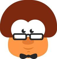 Mushroom office worker, illustration, vector on a white background.