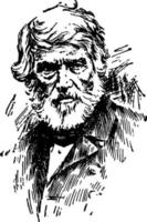 Thomas Carlyle vintage illustration vector