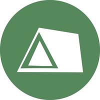 Traveling tent, icon illustration, vector on white background