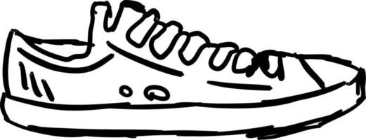 boceto de zapatillas, ilustración, vector sobre fondo blanco.