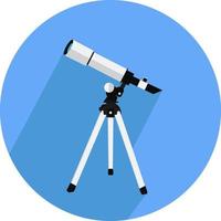 White telescope, illustration, vector on white background