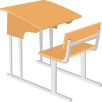 Classroom, illustration, vector on white background.