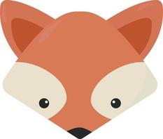 Cute fox, illustration, vector on white background.