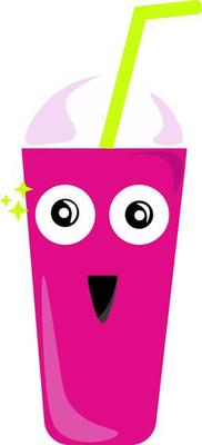Fresh drink, illustration, vector on white background.