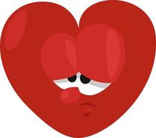 Broken heart,illustration,vector on white background vector