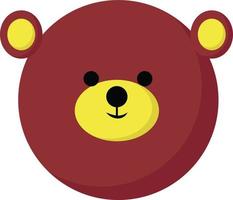 Cute bear, illustration, vector on white background.