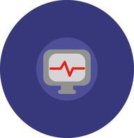 Heartbeat monitor, illustration, vector on a white background.
