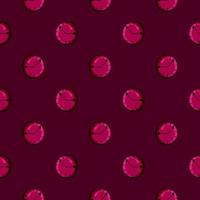 Small clock , seamless pattern on a dark pink background. vector