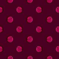 Small clock , seamless pattern on a dark pink background. vector