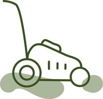 Lawn mower, illustration, vector on a white background.